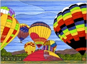 Stained Glass Pattern-Balloons